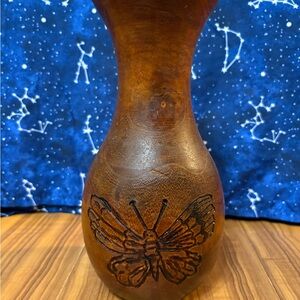 Handcrafted butterfly vase unique vintage style